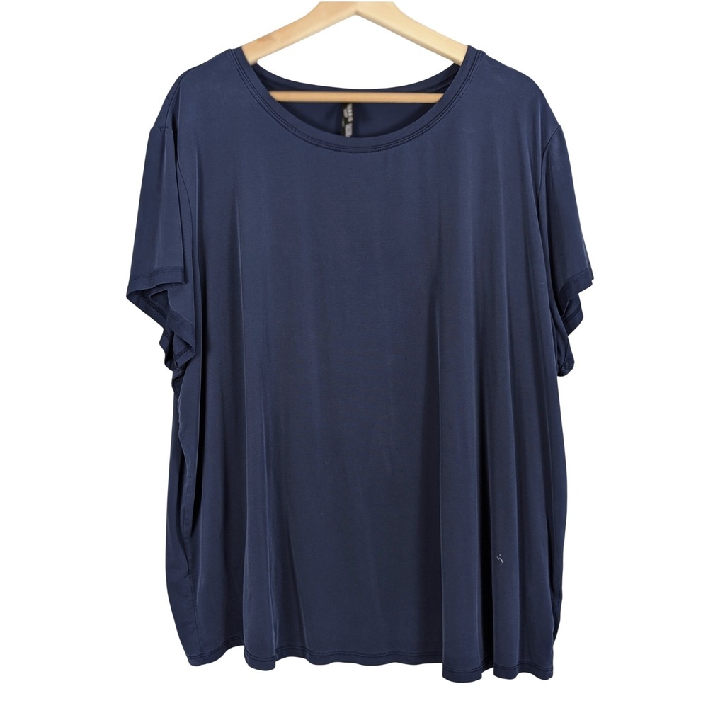 Torrid Sleep Womens Navy Blue Modal Blend Short Sleeve Pajama Top Size 2 2X